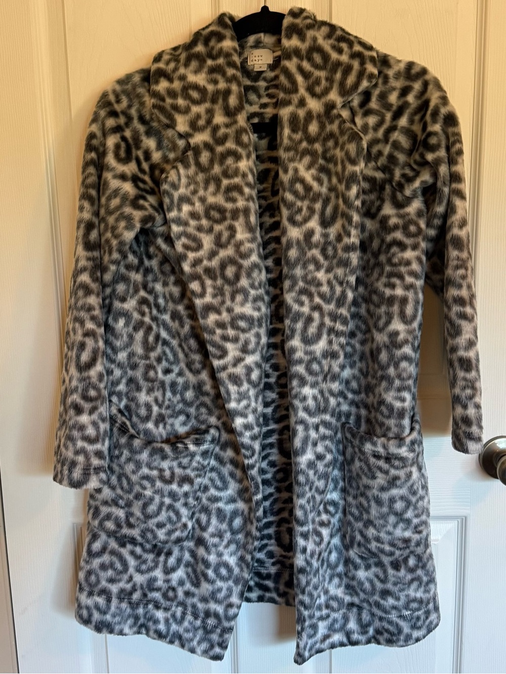 A New Day Women’s Leopard Print Women's Trench Coat with Pockets - Size S